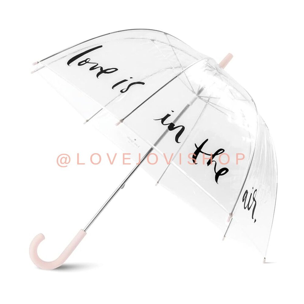 Spring | Kate Spade Clear Dome Umbrella w Script | Perfect for Bridal! Love